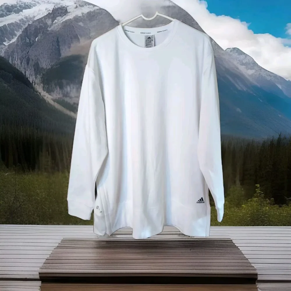 ADIDAS White AEROREADY ‎ Training Zip Sides Long Sleeve Training SweatSHIRT XL